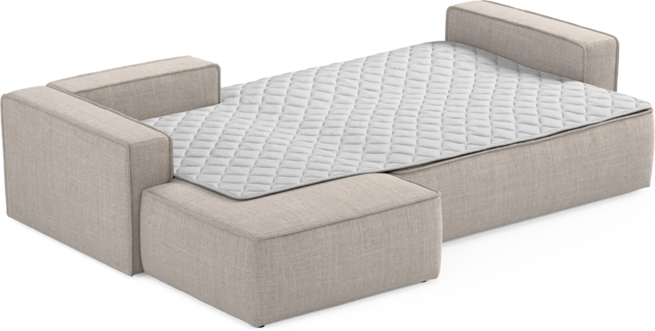 Ide - Bäddsoffa 3-sits med schäslong vänster - Beige