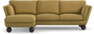 Madison Lux - 2-sits soffa med schäslong vänster - Gul