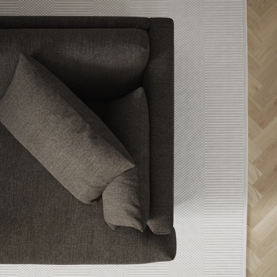 Harper - 3-sits soffa, hel dyna - Brun