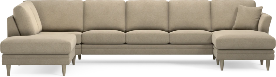 Eden - 3-sits soffa med divan vänster och schäslong höger - Beige