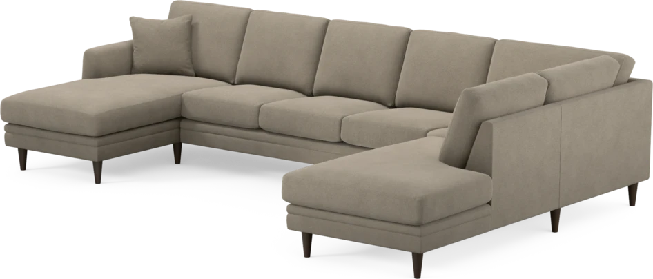 Eden - 3-sits soffa med schäslong vänster och divan höger - Beige
