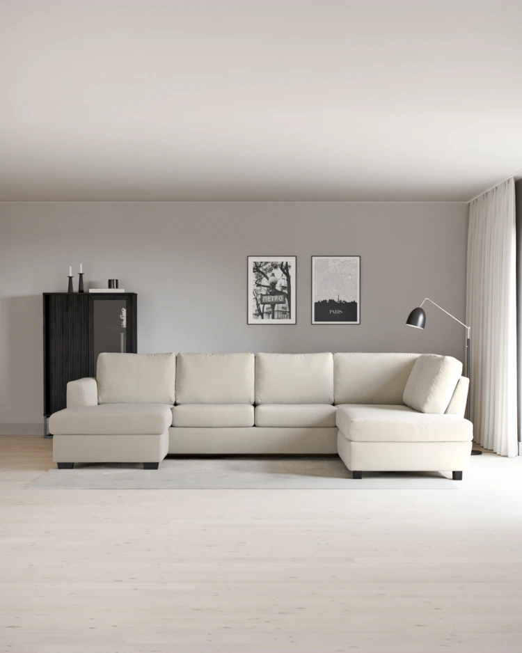 Friday - 3-sits soffa med schäslong vänster och divan höger - inspiration