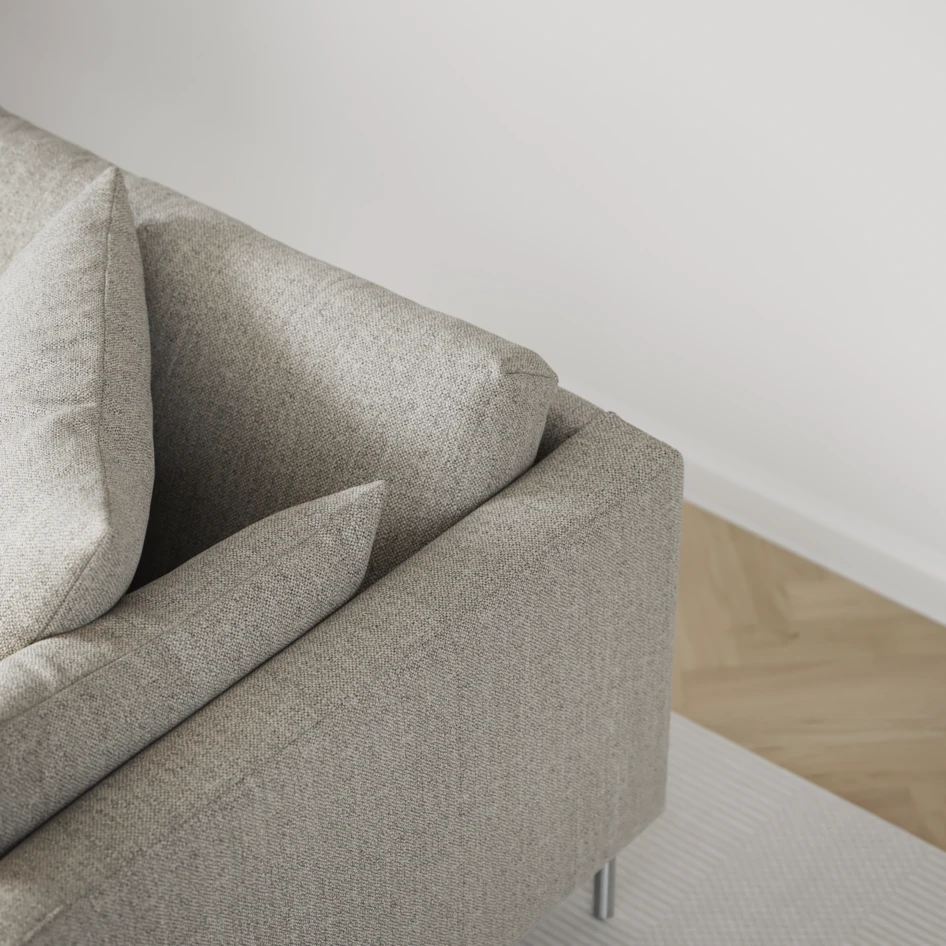 Harper - 3-sits soffa, hel dyna - Vit