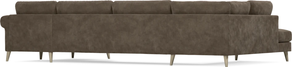 Bridge - 3-sits soffa med divan vänster och schäslong höger - Brun
