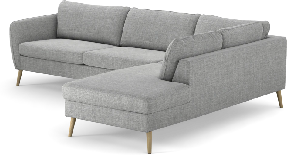 County - 2,5-sits soffa med divan höger - Grå
