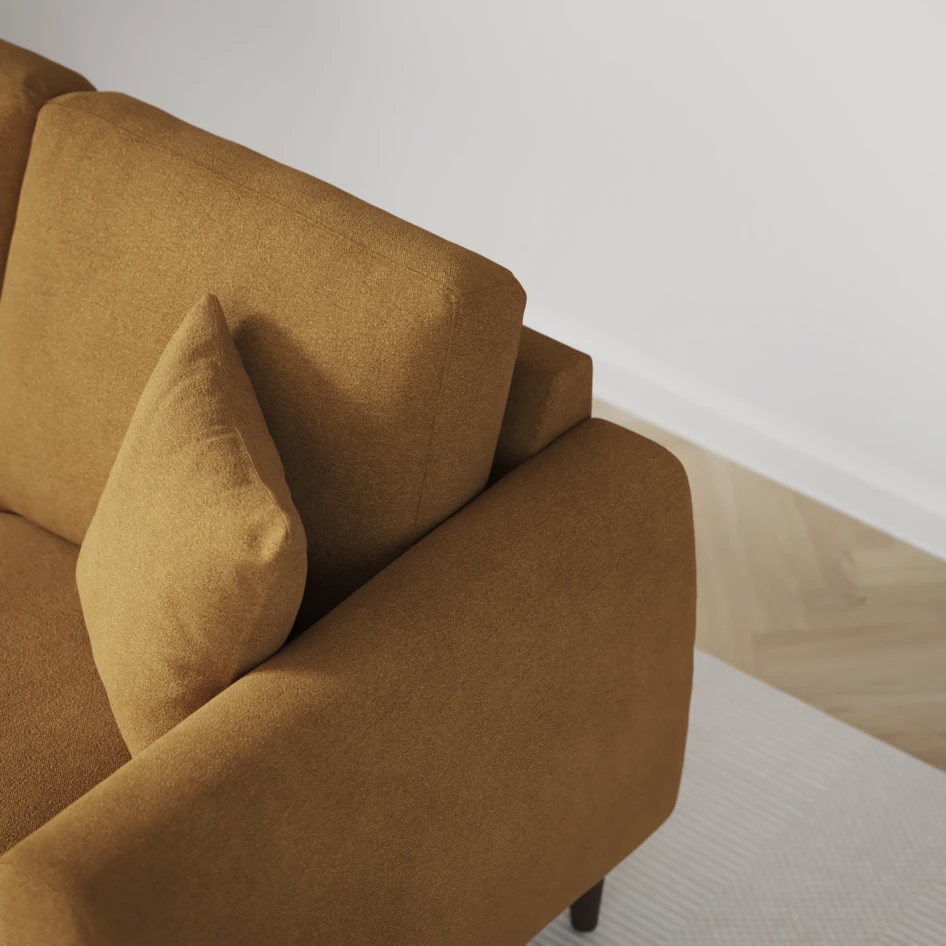 Eden - 2,5-sits soffa - Gul