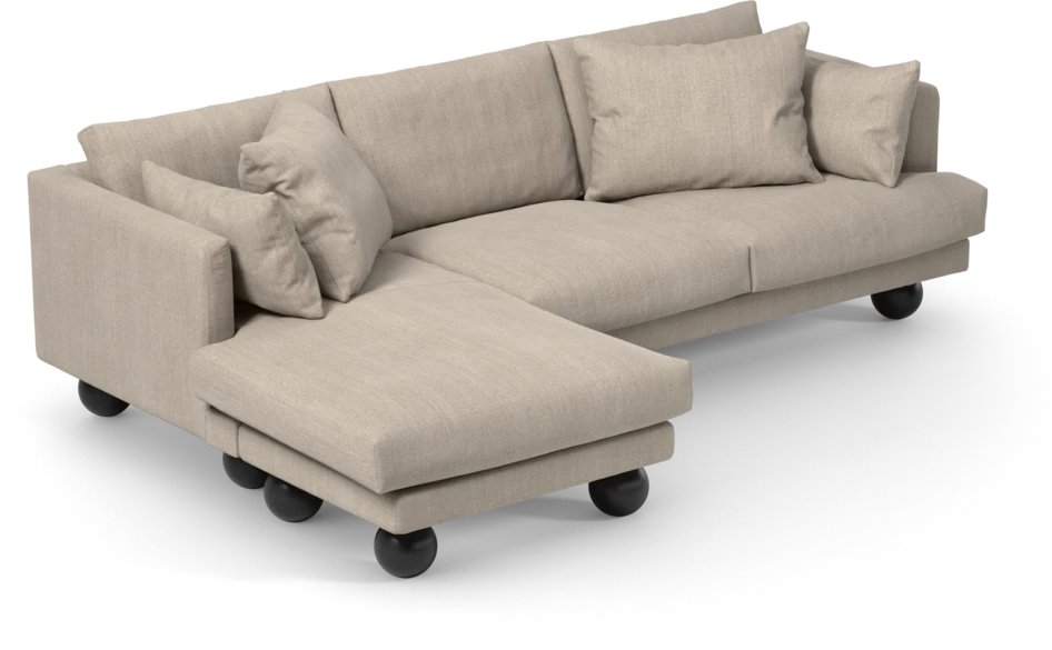 Harper - 4-sits med schäslong vänster - Beige