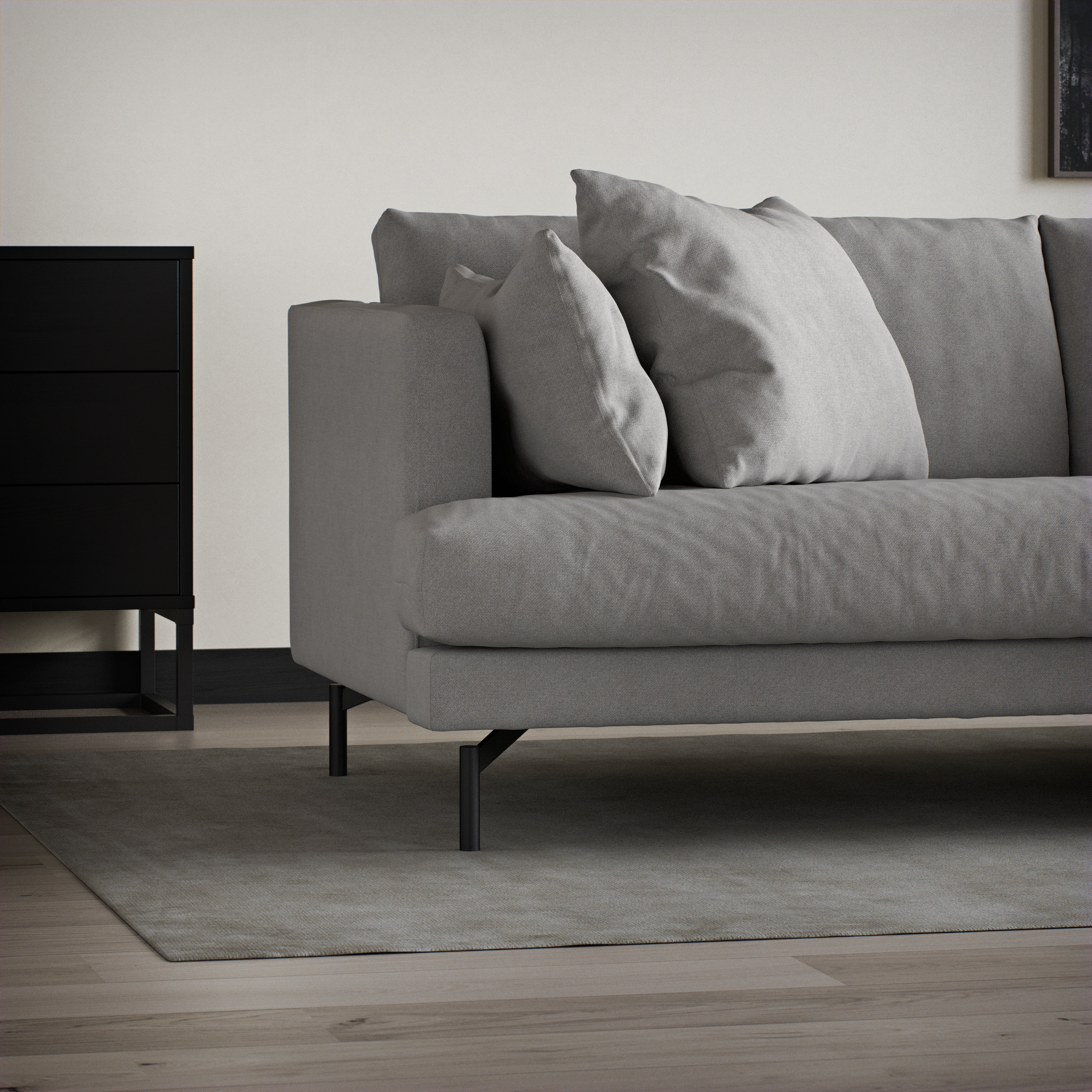Harper - 3-sits soffa, hel dyna - inspiration