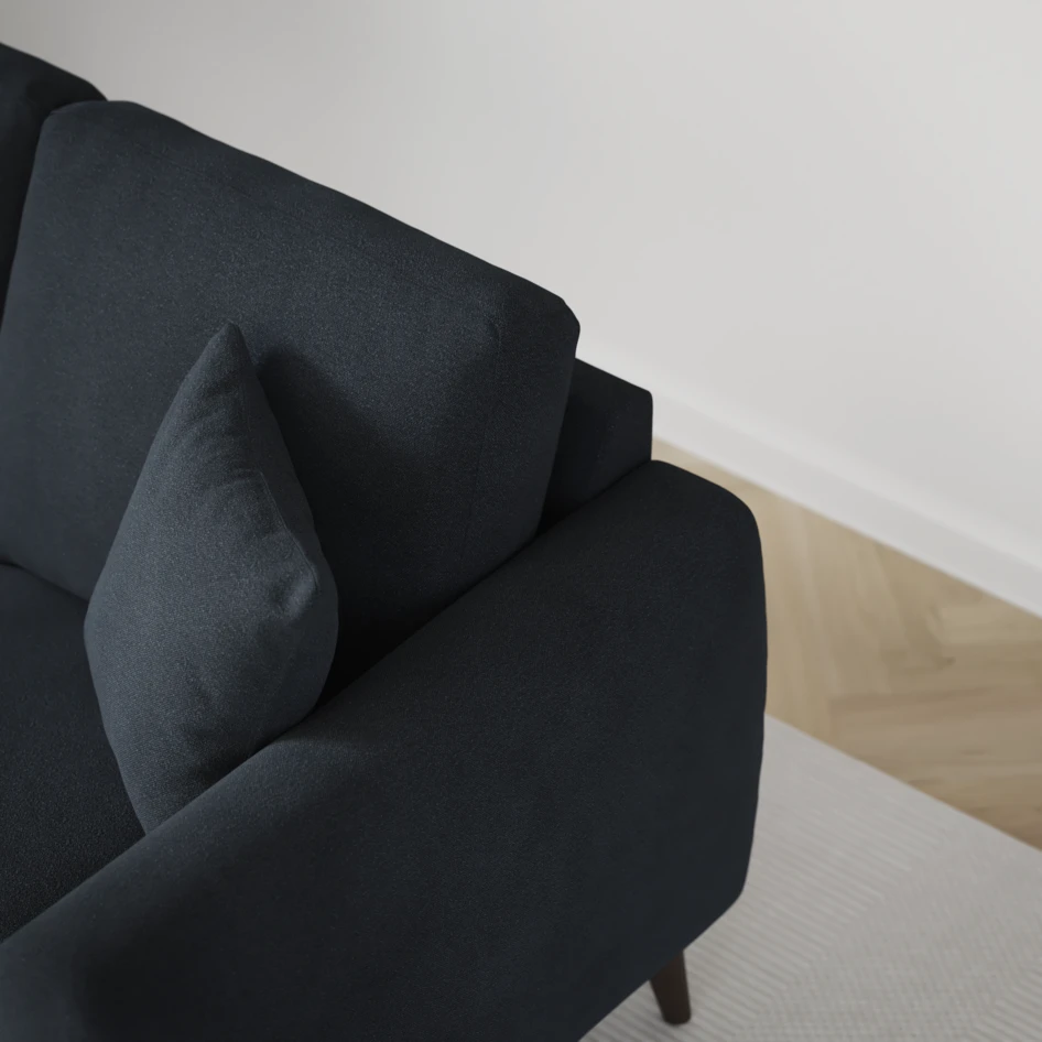 Eden - 2,5-sits soffa svängd - Blå