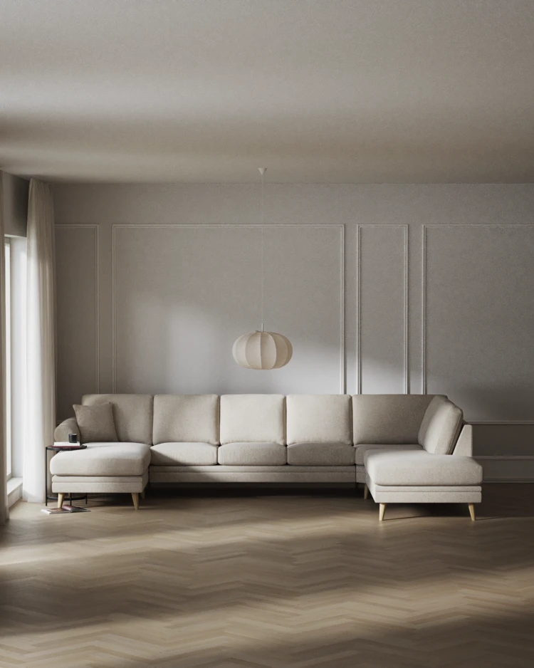 Eden - 3-sits soffa med schäslong vänster och divan höger - inspiration