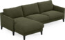 Winston - 3-sits soffa med schäslong, vändbar - Grön