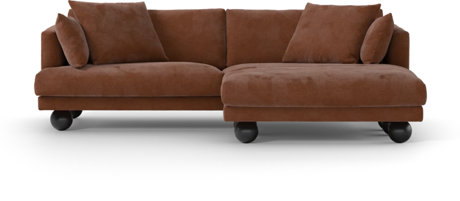 Harper - 4-sits med schäslong XL höger - Orange