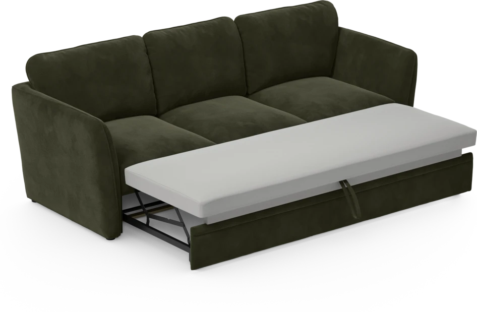 Öland - Bäddsoffa 3-sits, längsbäddad - Grön