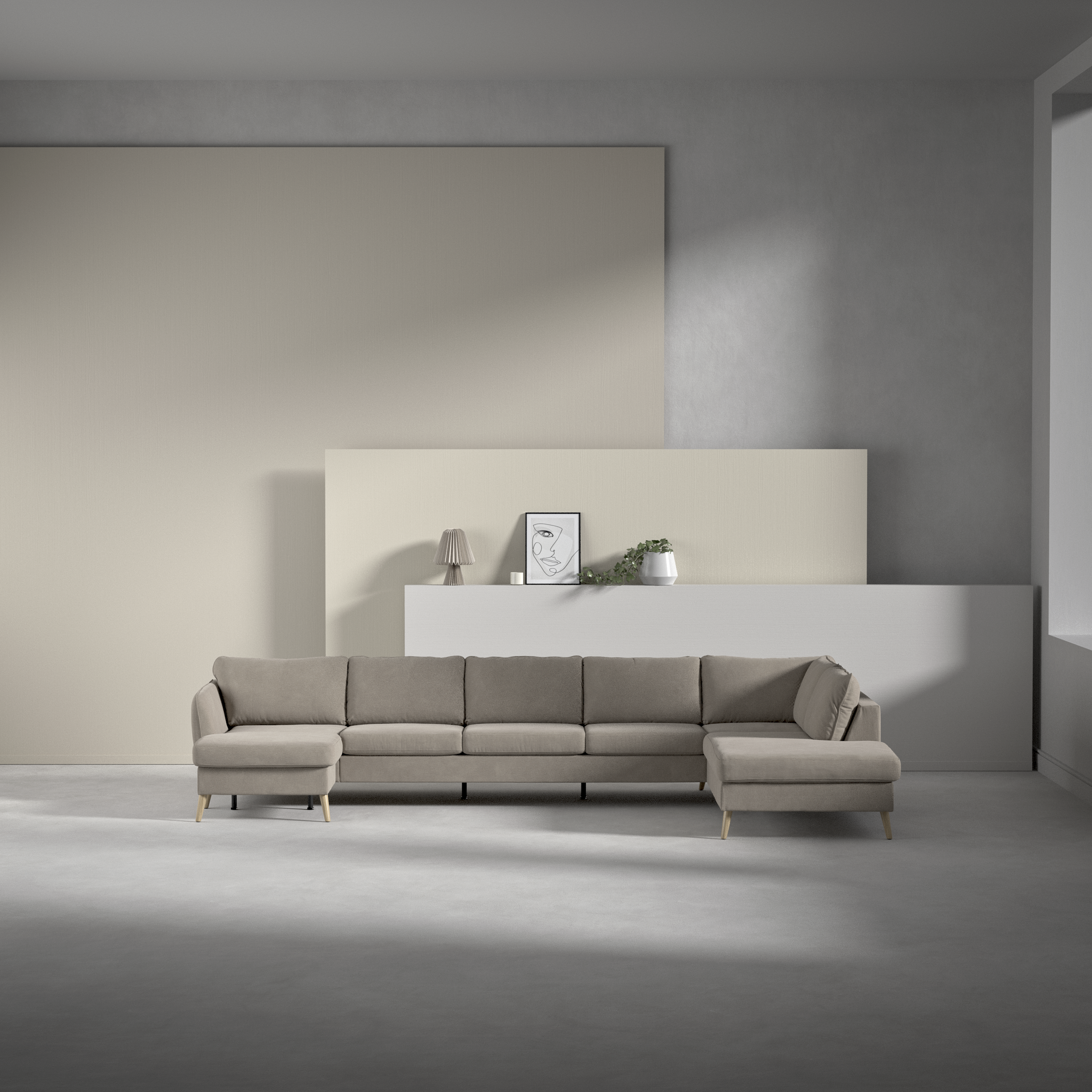 County - 4-sits soffa med schäslong vänster och divan höger - inspiration