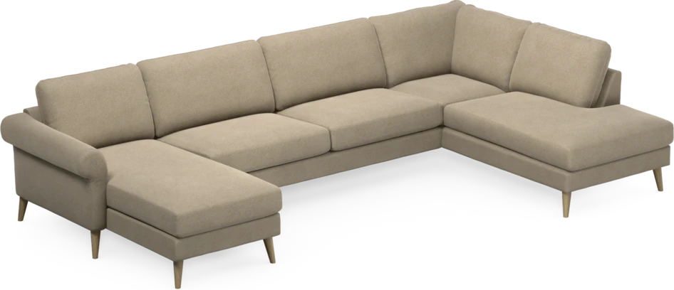 Bridge - 3-sits soffa med schäslong vänster och divan höger - Beige