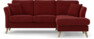 Eden - 2-sits soffa med schäslong - Röd