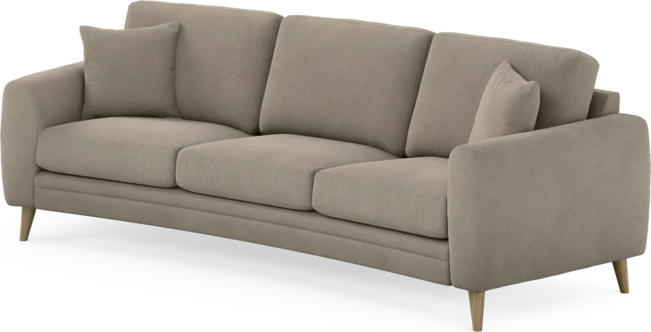 Eden - 3-sits soffa svängd - Beige