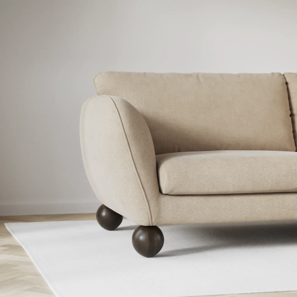 Madison Lux - 3-sits soffa med schäslong höger - Beige