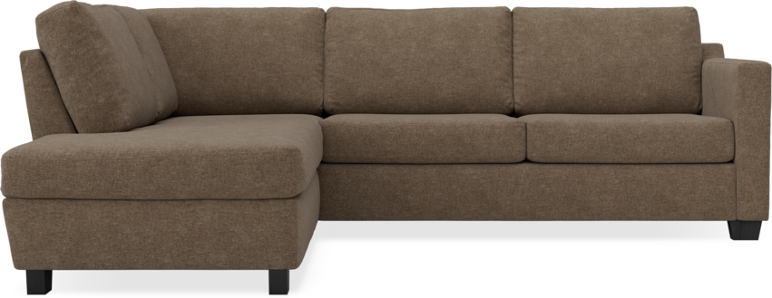 Friday - 2,5-sits soffa med divan vänster - Brun