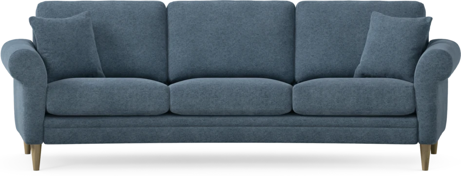 Eden - 3-sits soffa svängd - Blå