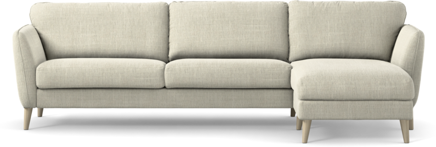 Bridge - 3-sits soffa med schäslong höger - Beige
