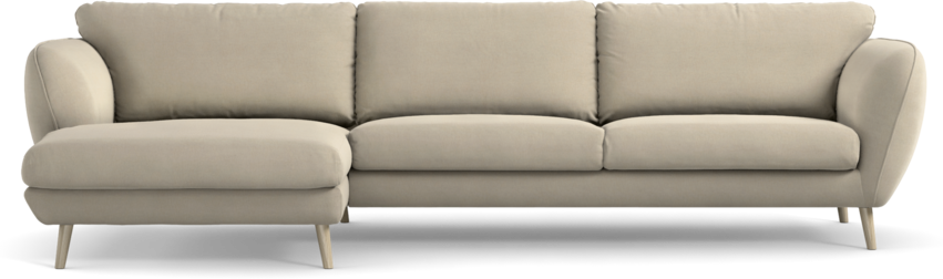 Madison Lux - 3-sits soffa med schäslong vänster - Beige