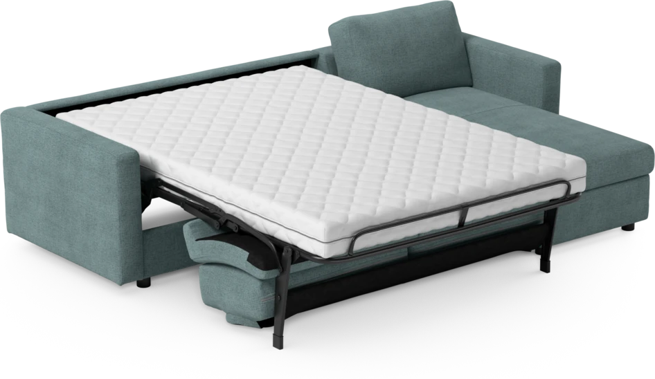 Lindö - Bäddsoffa 2,5-sits med schäslong, vändbar - Blå