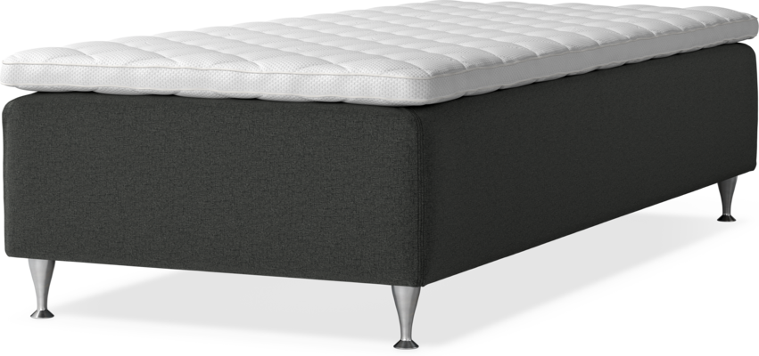 Delux Dream - Ramsäng, enkelsäng med bäddmadrass - Grå