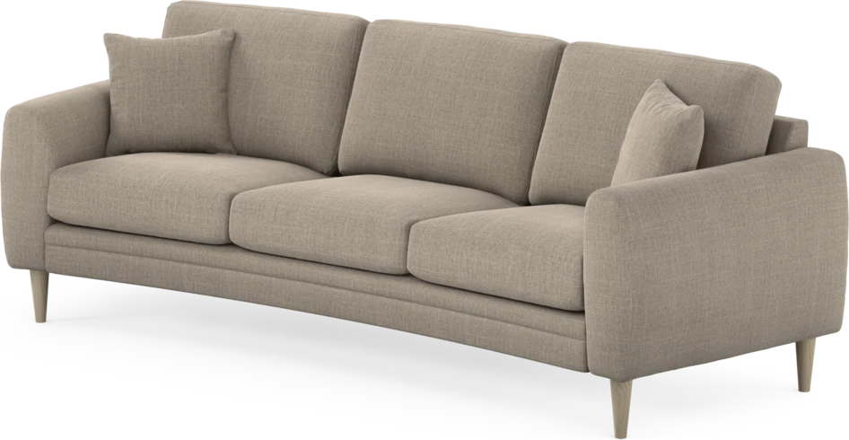 Eden - 3-sits soffa svängd - Beige