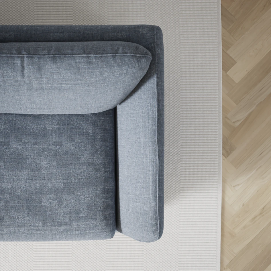 Madison - 2-sits soffa med divan vänster och schäslong höger - Blå