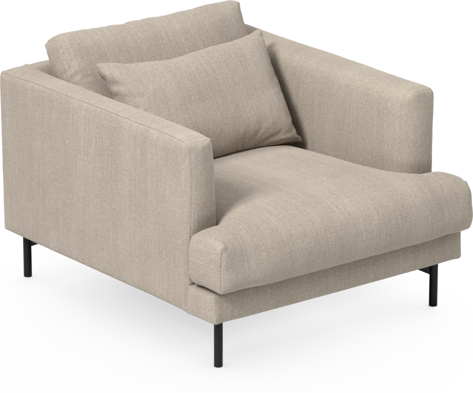 Harper - Fåtölj, 75 cm - Beige