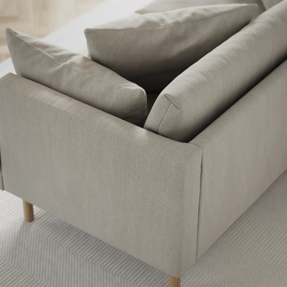 Harper - 3-sits soffa, hel dyna - Beige
