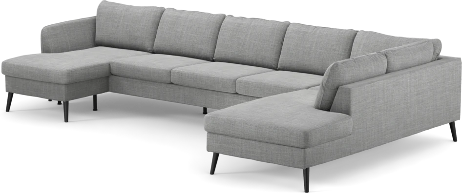 County - 4-sits soffa med schäslong vänster och divan höger - Grå