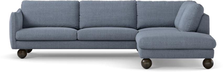 Madison Lux - 3-sits soffa med divan höger - Blå
