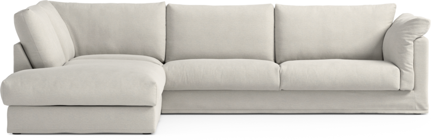 Cherrie Klädsel - 3-sits soffa med divan vänster - Vit