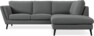 Madison - 2-sits soffa med divan höger - Grå
