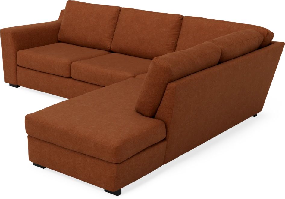Friday - 2,5-sits soffa med divan höger - Orange