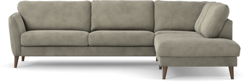 Bridge - 3-sits soffa med divan höger - Grå