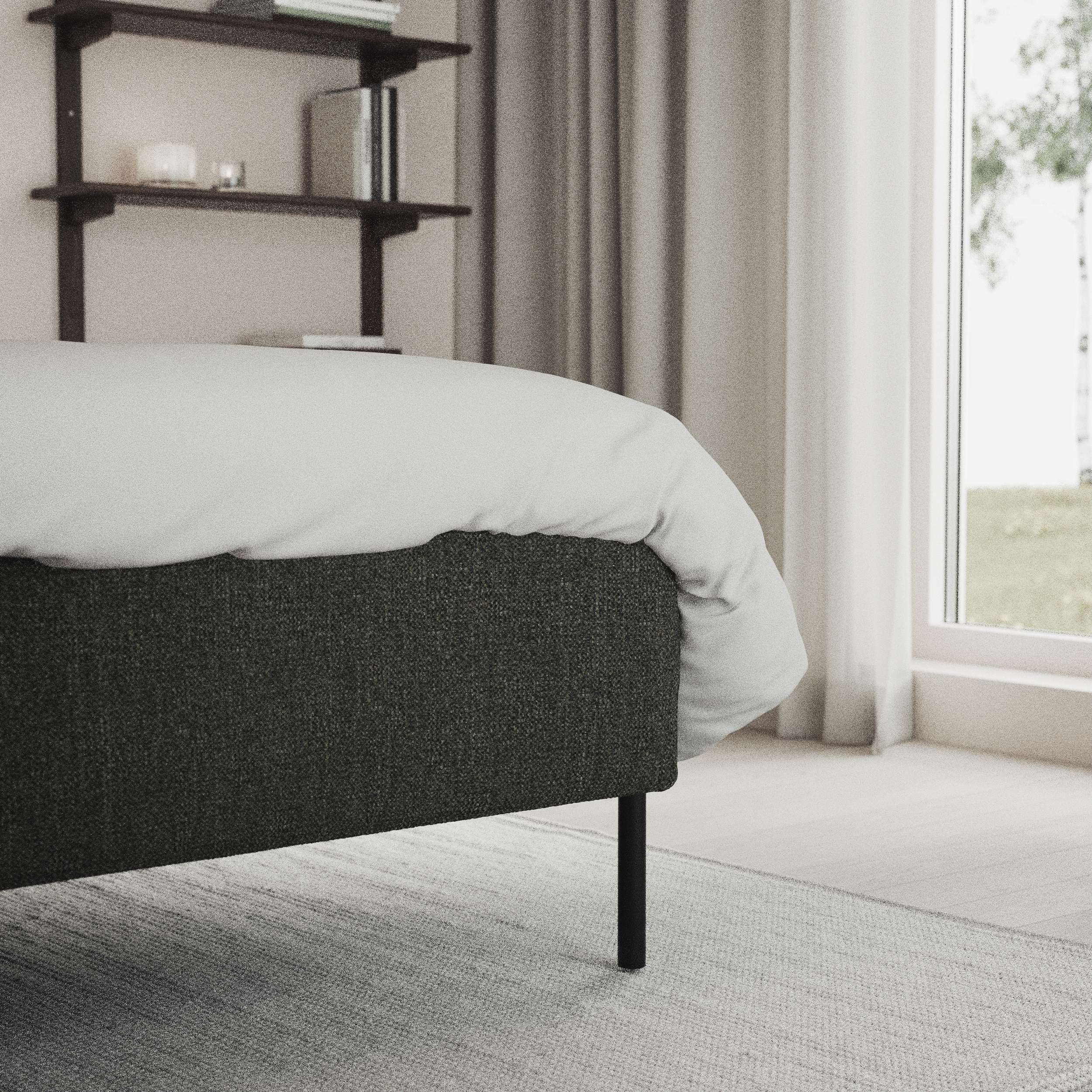Delux Exclusive - Kontinentalsäng, enkelsäng 140 cm med bäddmadrass och sängben - inspiration