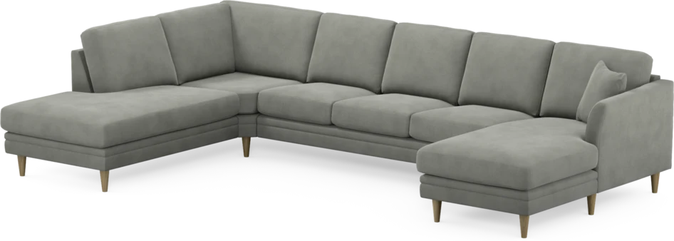 Eden - 3-sits soffa med divan vänster och schäslong höger - Grå