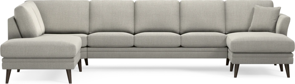 Eden - 3-sits soffa med divan vänster och schäslong höger - Grå