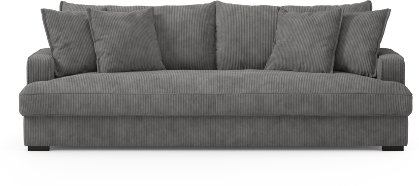 Mila - 4-sits soffa, hel dyna - Grå