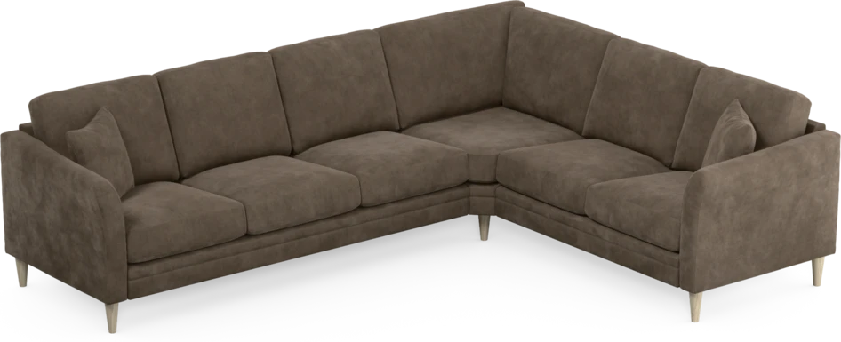 Eden - Hörnsoffa, 3+2-sits - Brun