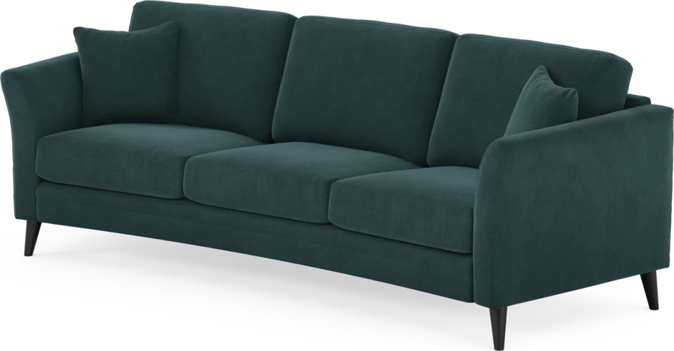 Eden - 3-sits soffa svängd - Blå