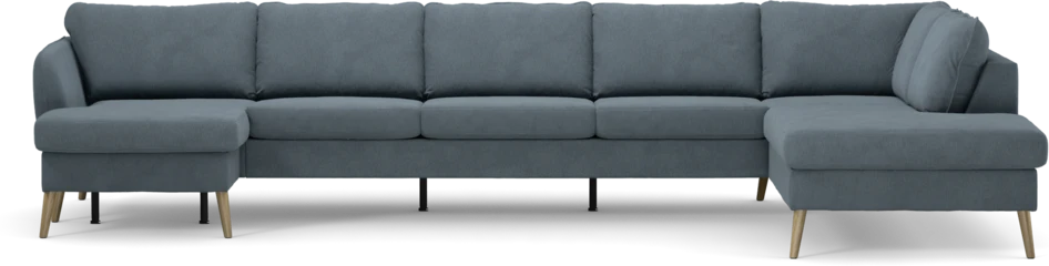 County - 4-sits soffa med schäslong vänster och divan höger - Blå