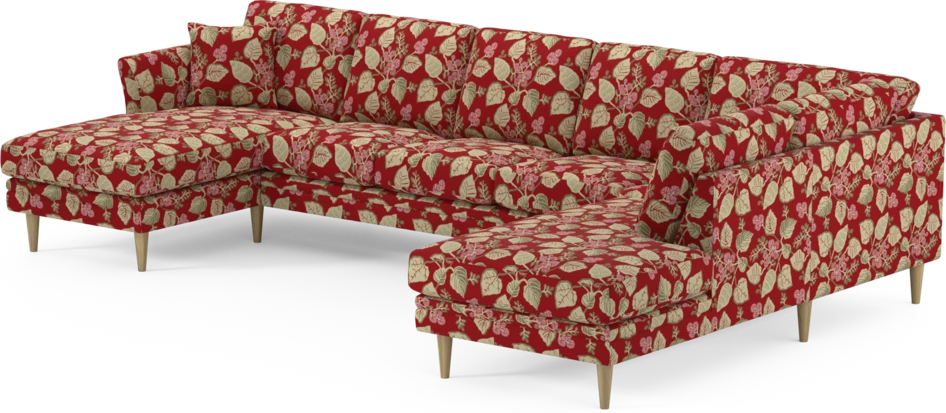 Eden - 3-sits soffa med schäslong vänster och divan höger - Flerfärgad