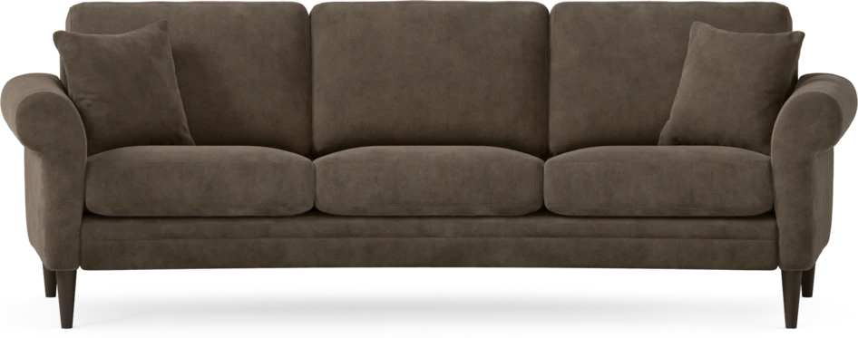 Eden - 3-sits soffa svängd - Brun