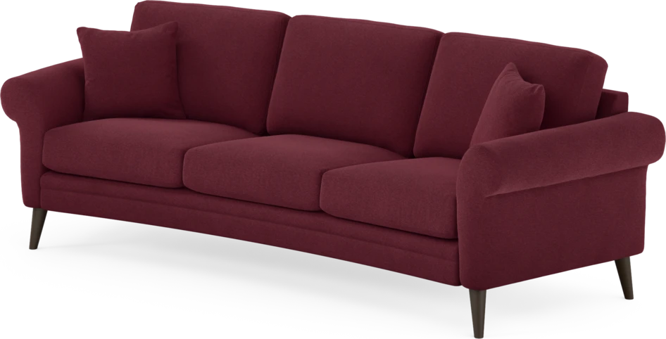 Eden - 3-sits soffa svängd - Röd
