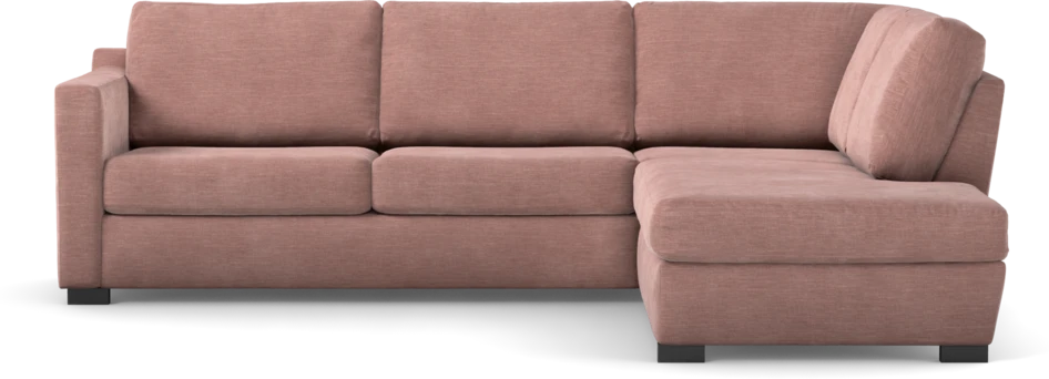 Friday - 2,5-sits soffa med divan höger - Rosa