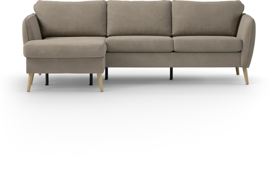 County - 3-sits soffa med flyttbar schäslong - Beige